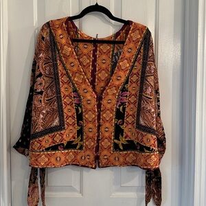 Free People Multicolor Bohemian Top